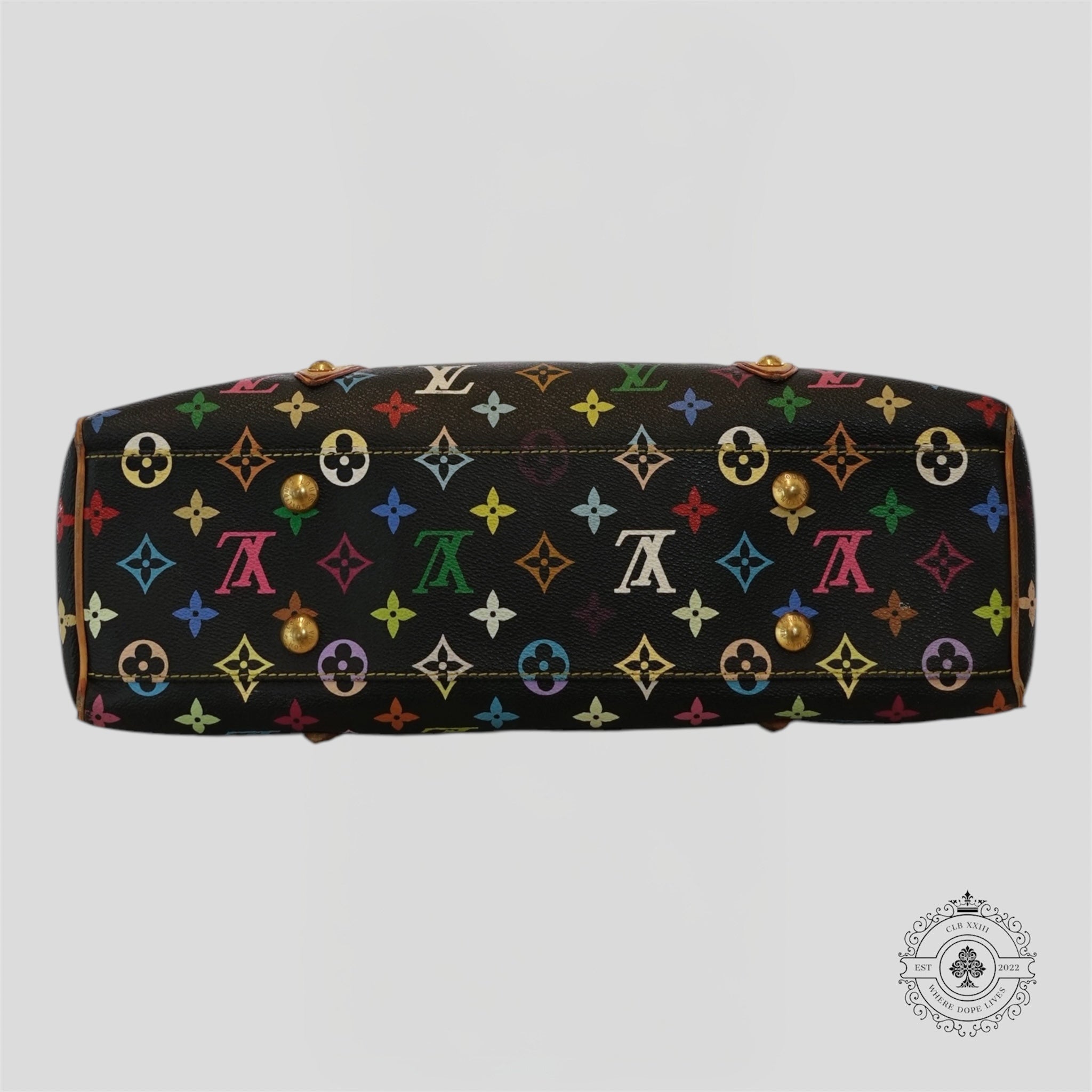 Louis Vuitton x Takashi Murakami Aurelia MM Monogram Purse in Black
