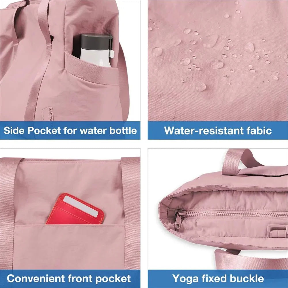 Gym or Yoga Shoulder Bag with Yoga Mat Buckle