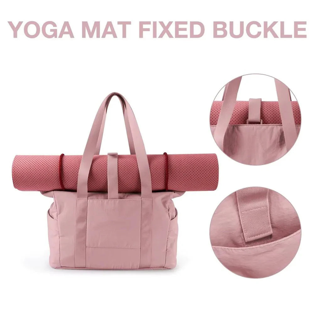 Gym or Yoga Shoulder Bag with Yoga Mat Buckle